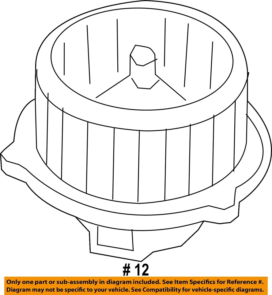 Motor de soprador HVAC usado serve: 2014 Hyundai Veloster grau A - Imagem 4 de 4