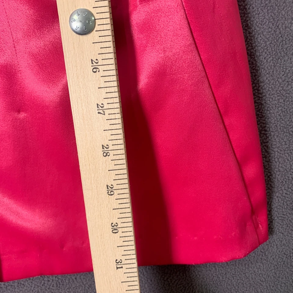 Chaqueta XOXO De Colección Pequeña Rosa Caliente Blazer Satinado Brillante Festival Twee Mod Y2K EE. UU. Foto 4 de 4