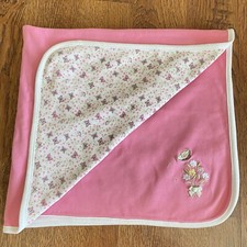 Vintage Gymboree Cotton Baby Blanket Pink Butterfly Flowers Sweetheart Sleep
