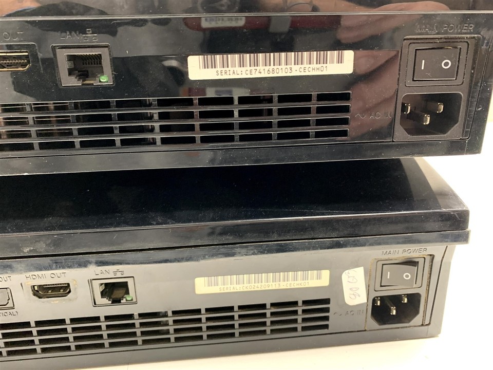 Lot of 4 Damaged/Broken H01 K01 G01 Sony PlayStation 3 Fat PS3 Consoles