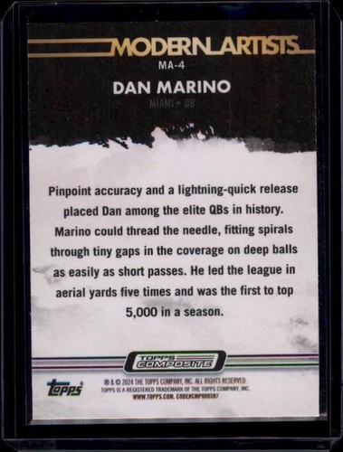 2023 Topps Composite Modern Artists #MA4 Dan Marino - Bild 2 von 2