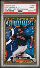 PSA 10 2023 Finest Design Variation Gold MiniDiamond REF Oscar Gonzalez /50 Pop1