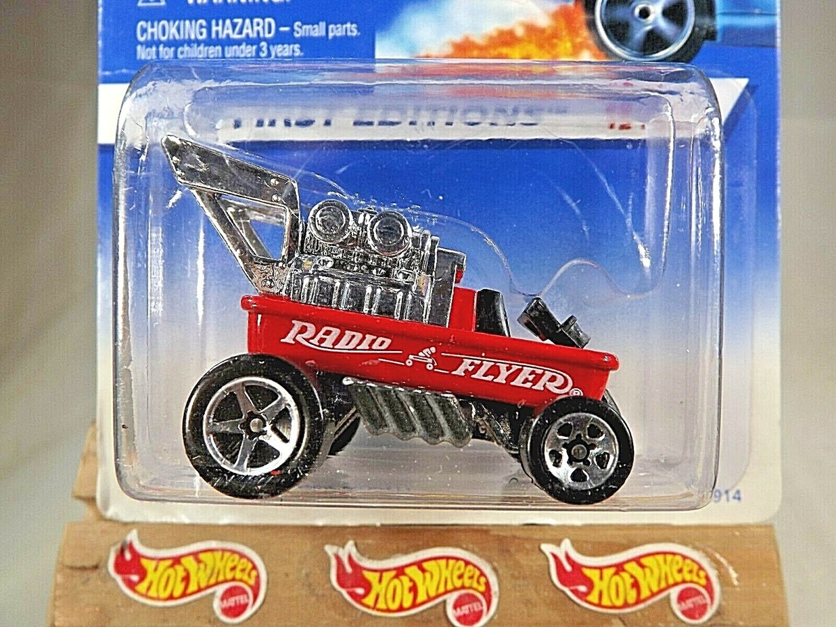 1996 Hot Wheels #374 First Editions 9/12 RADIO FLYER WAGON Red w