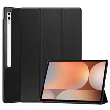 For Samsung Tab S10+ 12.4"/S10 Ultra 14.6" 2024 Slim Smart Leather PC Back Case