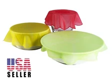 1, 3 or 12 Pkg Stretch Reusable Silicone Lids Bowl Plate Cover Wrap Food Storage