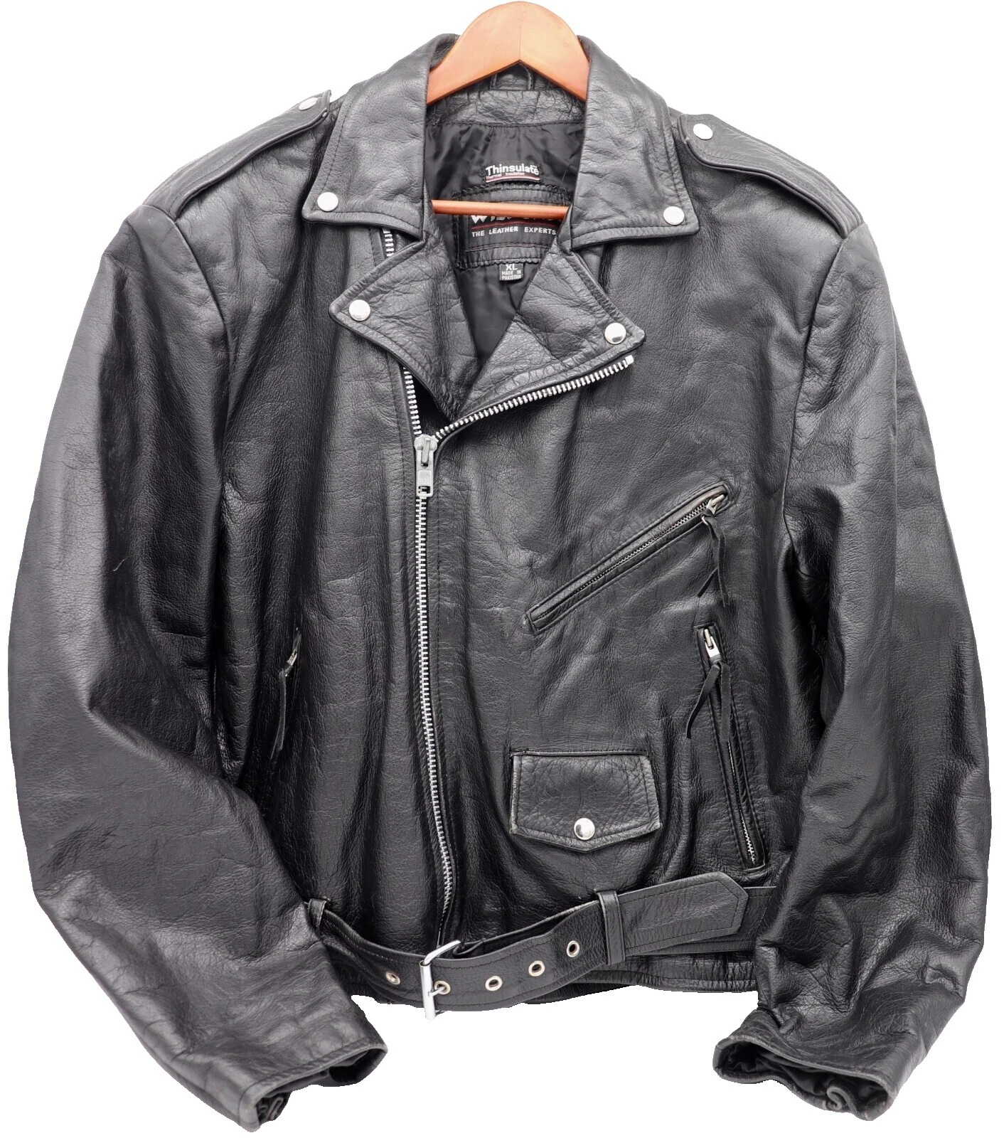 Ropa Vintage Diario de Cuero Negro para Hombres