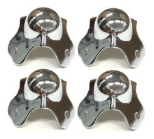 4 Pack Chrome Polished Steel Road Flight Case Ball Corner Protector Small