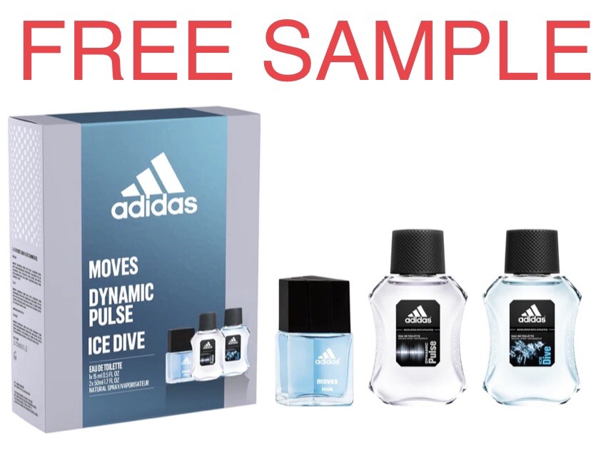 Set 3pc Adidas Men Moves Dynamic Pulse Ice Fragrance Perfume