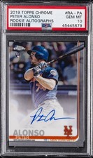 2019 TOPPS CHROME RC AUTOS #RA-PA PETER ALONSO ROOKIE RC PSA 10 AUTO
