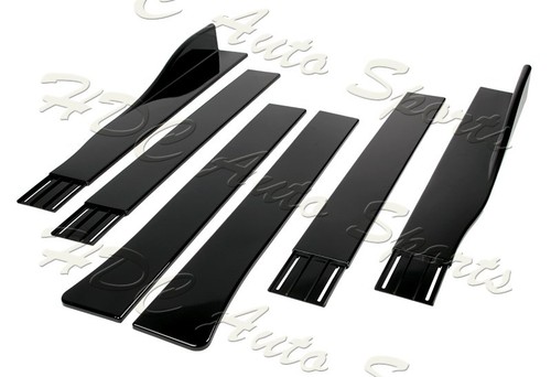 Extensión de falda lateral negra pintada universal de 86"" x 4"" balancín labio 6 piezas - Imagen 2 de 8