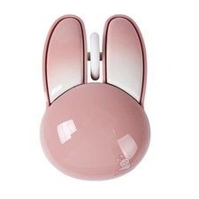 Wireless Mouse Cute Pink Bunny Bluetooth Dual-Modes for Laptop Computer