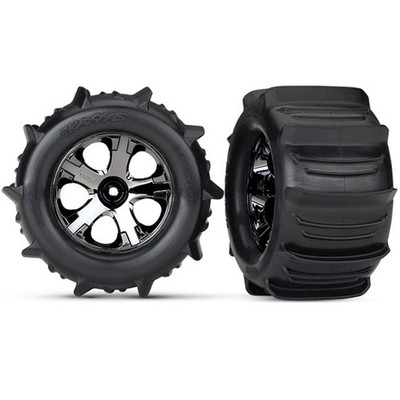 Traxxas 1/10 Rustler 4x4 VXL HD * Paddle Tires, All-Star 2.8'' Wheels, Black Chro