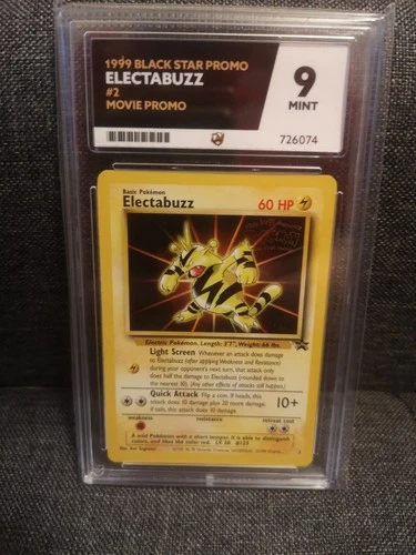 1999 Black Promo Card Ace Grade 9 Electabuzz #2 Pokemon Card WOTC