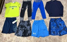 Lot Of 8 Boys XS Athletic Clothing Lot Under Armour Compression Champion