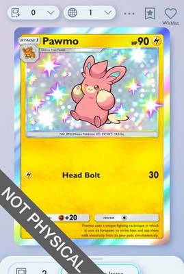 Pokemon TCG POCKET - Pawmo Shiny 1 , Paldean Wonders, English