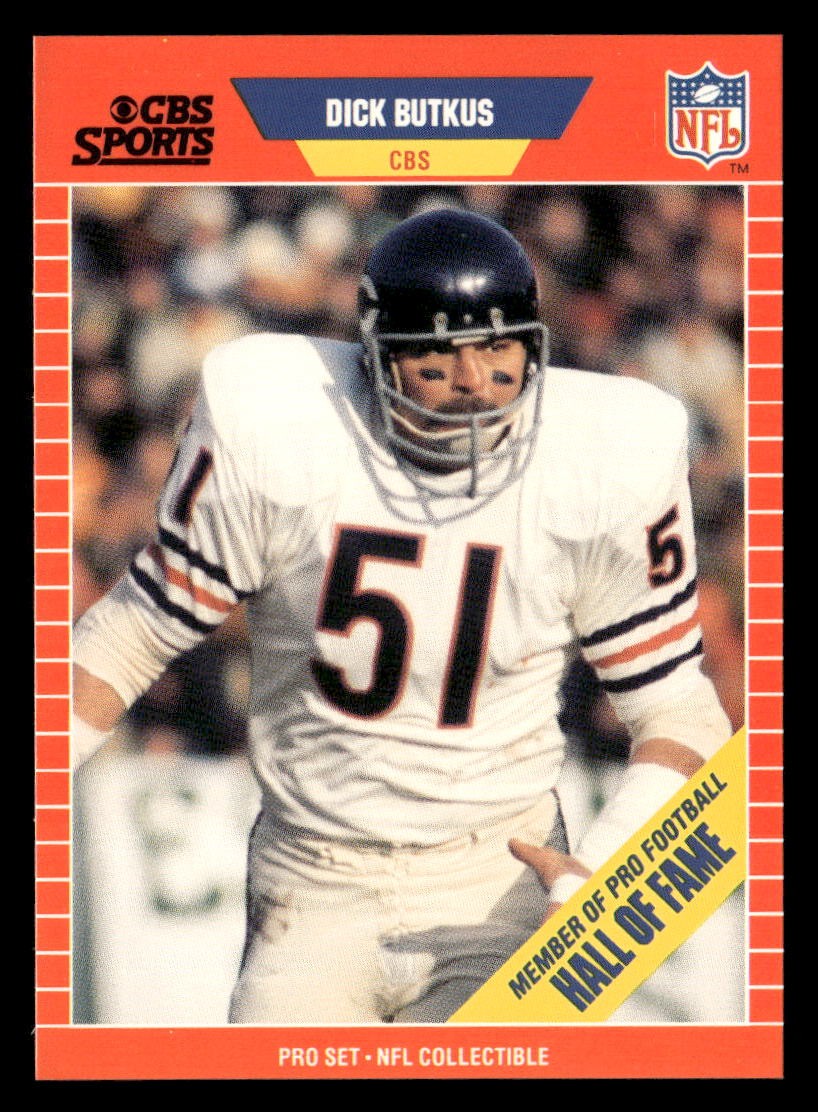 Dick Butkus 1989 Pro Set Announcer Card #15 Chicago Bears