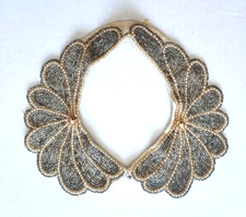 Vintage Beaded Bib Collar Necklace Faux Pearl Choker Made in Japan 1950s -60s