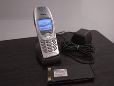 Nokia 6310i Silver (Unlocked) + DCH-8 Desk Stand + ACP-7X + 2 Batteries