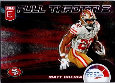 2020 Donruss Elite #1 Matt Breida Full Throttle Purple #/75