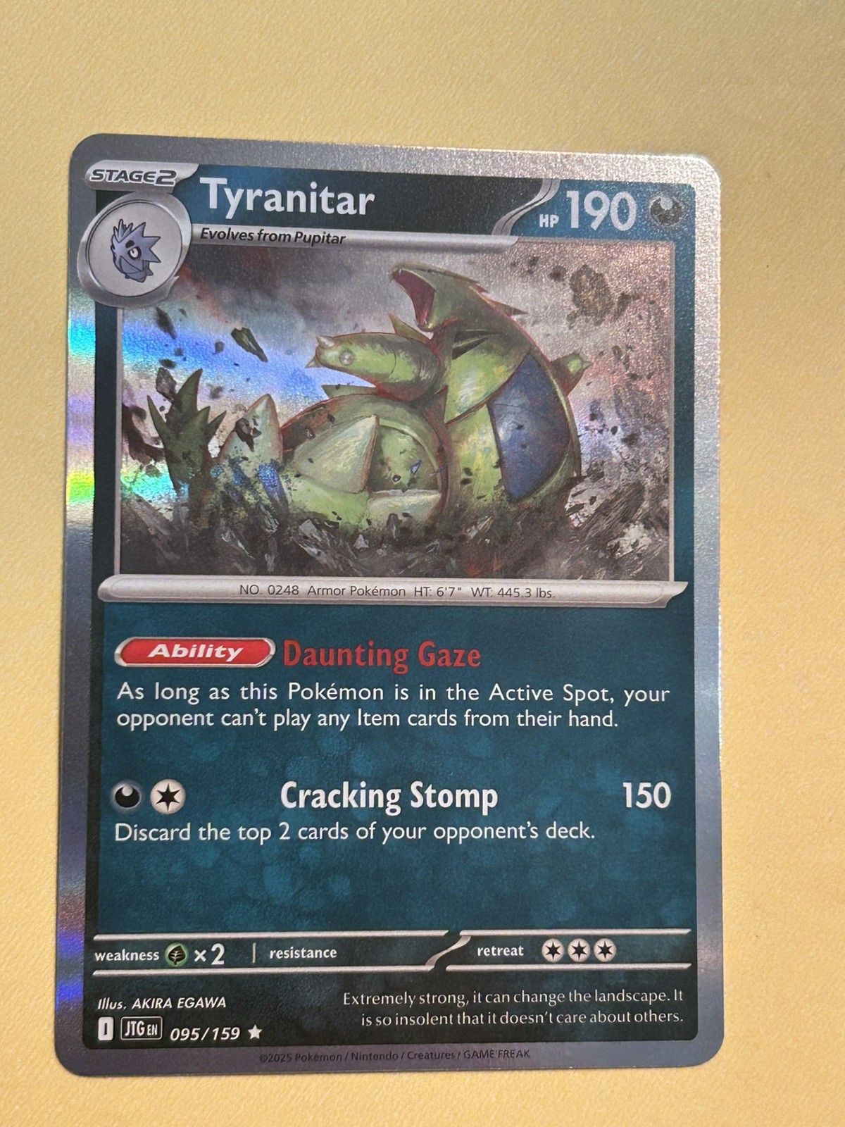 Tyranitar Rare SV09: Journey Together 095/159 NM Pokemon English
