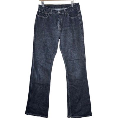Levi's Vintage 515 Boot Cut Lower Rise Stonewash Black Jeans Size 12 Long
