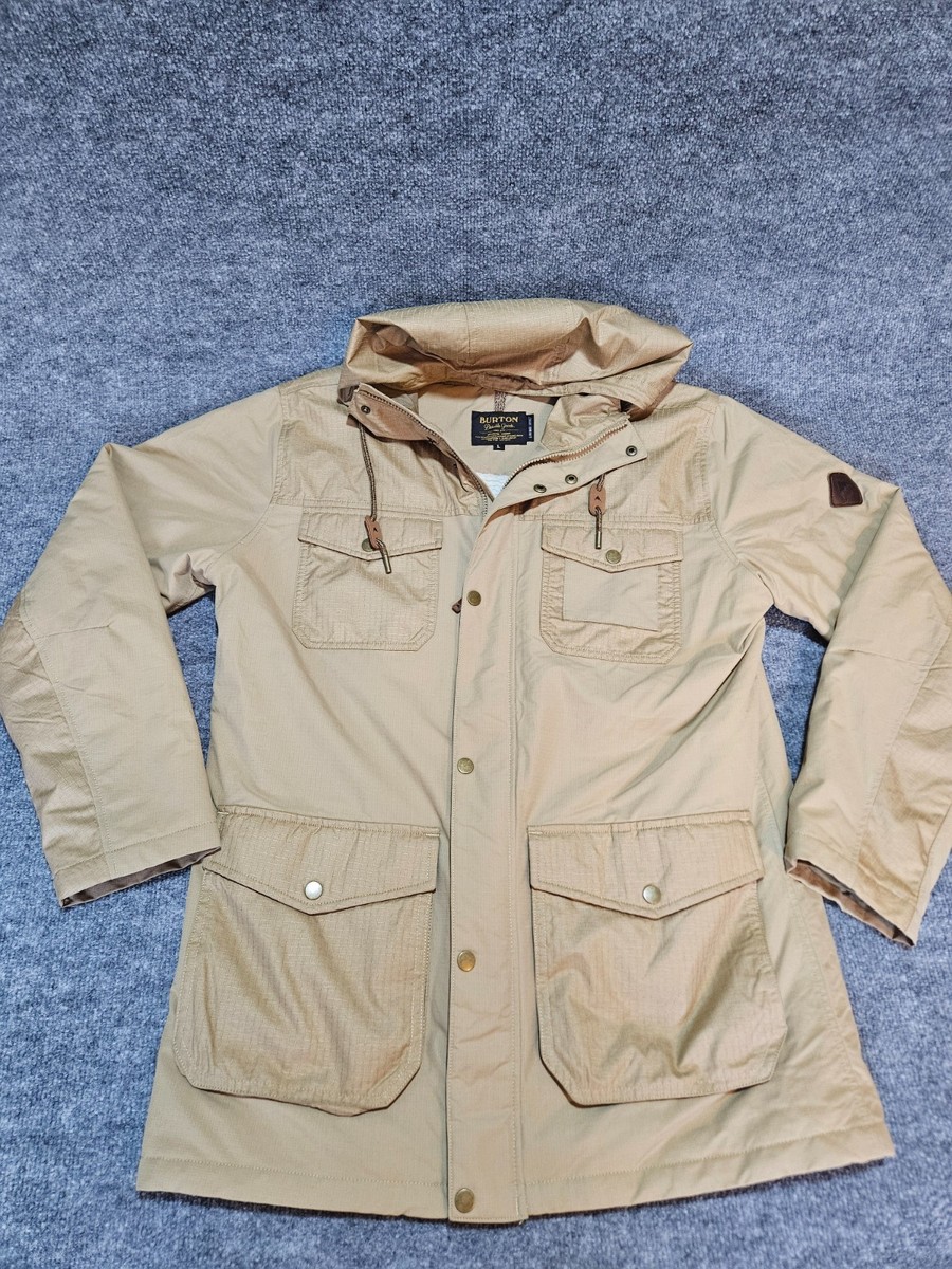 Burton Living Lining Gore Tex Jacket Men's Large Tan Bro Ski Snow