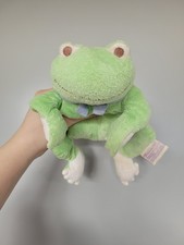 Noukies - Green Frog Comforter With Blue Scarf 26 Cm