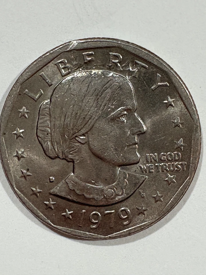 🔥1979 Raro dólar Susan B Anthony FG moneda de error! Único en su clase🔥¡Imprescindible!🔥 Foto 4 de 4