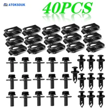 40pcs For Nissan Maxima Engine Splash Shield Skid Plate Body Bolts U-nut Clips