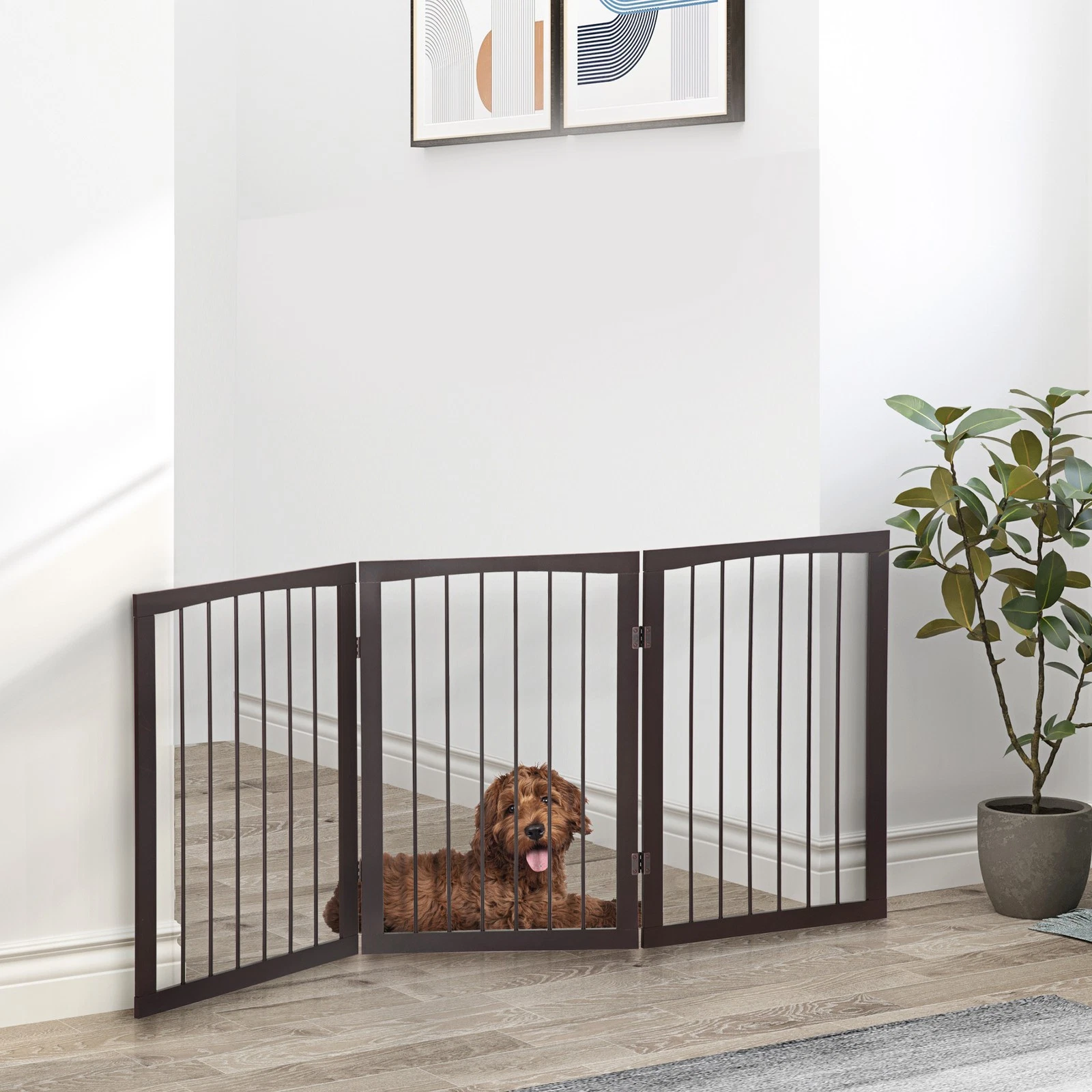 Folding Pet Gate Dog Fence Child Safety Indoor Durable Free Standing Pine Wood
Opens in a new window