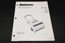 Bolens P3911 83 Mini Snow Thrower Models 225 300 Parts List