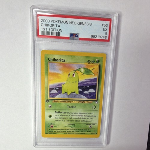 Chikorita (1st Edition) graded PSA 5 for sale on eBay