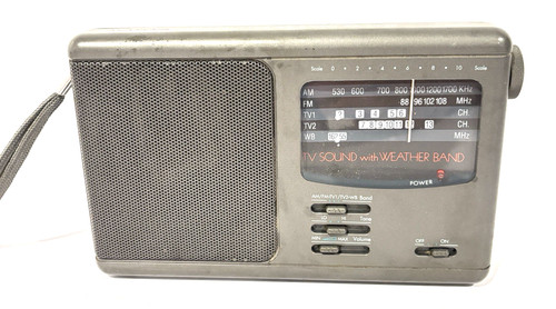 Alaron RY-432  AM/FM-TV1-TV2-WB Transistor Radio Receiver