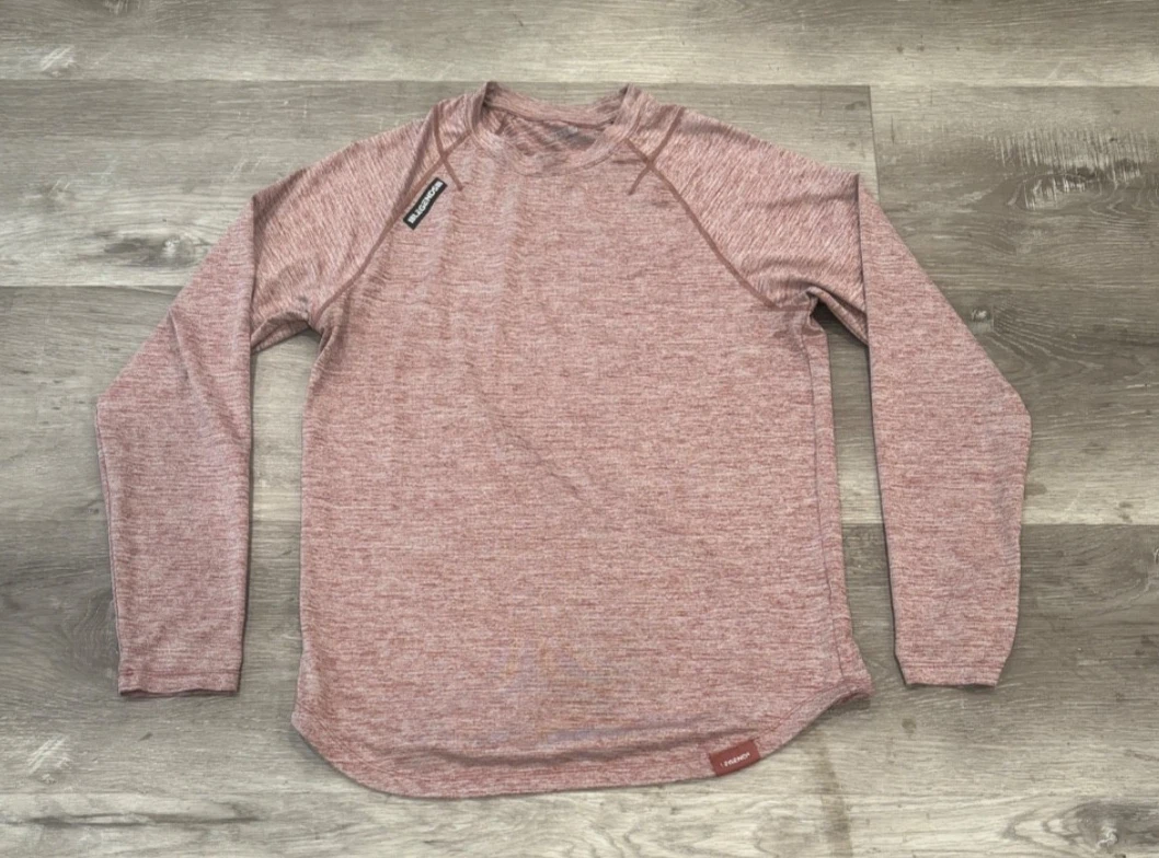 Legends Enzo Shirt Long Sleeve Athletic Performance Gym Rosso Heather Mens S