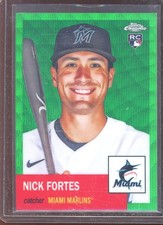 Nick Fortes 2022 Topps Chrome Platinum Green Wave Refractor #144 (91/99)