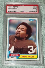 1981 Topps Greg Pruitt #415 *** PSA-9 (Mint) *** “Very Nice Color & Centering!”