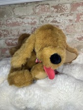 Vintage Gund Floppy Dog Plush Puppy Stuffed Animal Soft Cuddly Tongue Out Cute