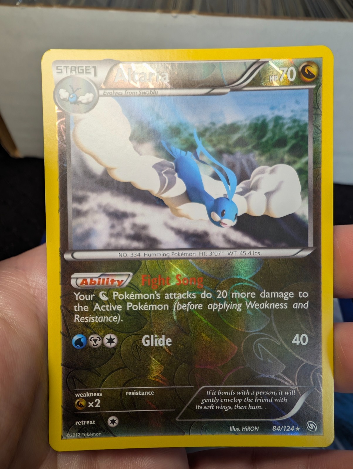 Pokemon - Altaria 84/124 Rare Reverse Holo BW Dragons Exalted - NM