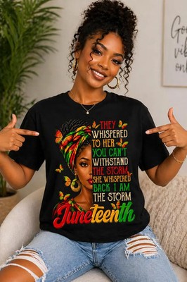 Juneteenth I Am The Storm Black Comfort Tee