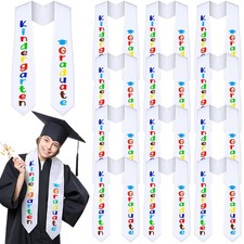 12 Pcs Kindergarten Printed Graduation Stole Bulk Unisex Graduation Sash Stol