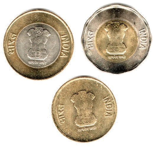 🇮🇳 Uncirculated 2020 - India Rs 20, Rs 10, Rs 5 Agriculture Coin Series Set - Image 3 of 3