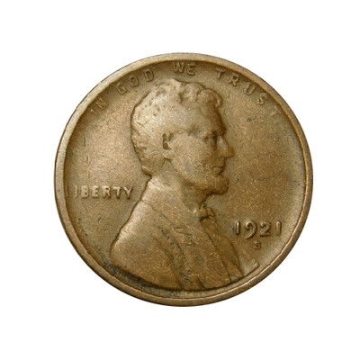 1921-S Lincoln Wheat Penny Cent - G/VG Good or Better Very Nice