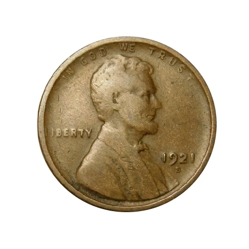 1921-S Lincoln Wheat Penny Cent - G/VG Good or Better Very Nice