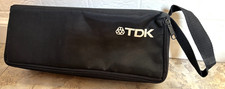 TDK Case Logic 15 Cassette Tape Holder Carrying Case Vintage Gray Zipper Storage
