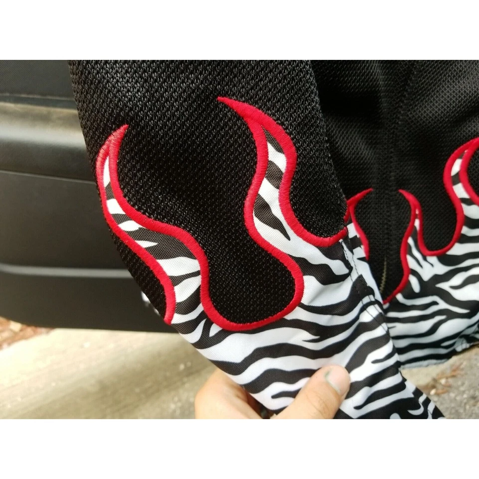 Power Trip Women’s Padded Motorcycle Jacket Street Unit 333 Black Zebra Sz Small - Image 4 of 4