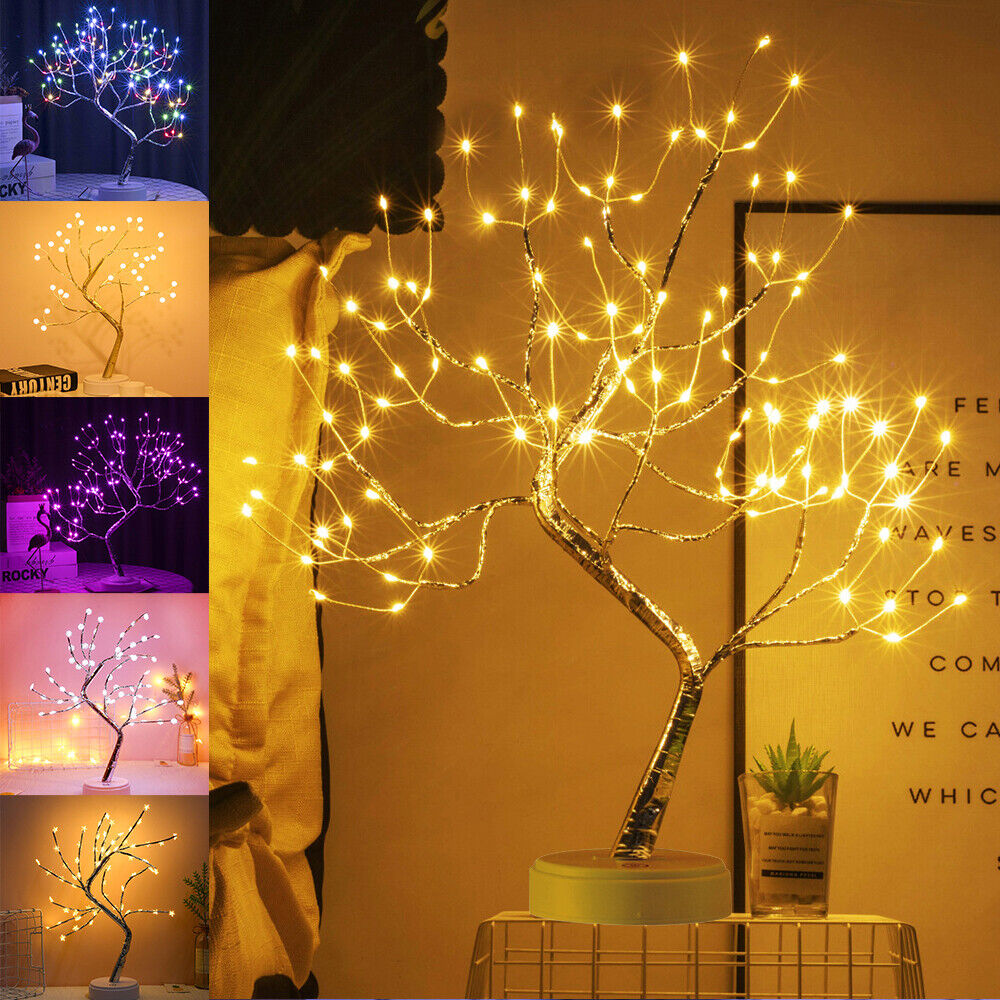 LED Tabletop Bonsai Tree Light DIY Fairy Lamp Decoration Night Light | eBay