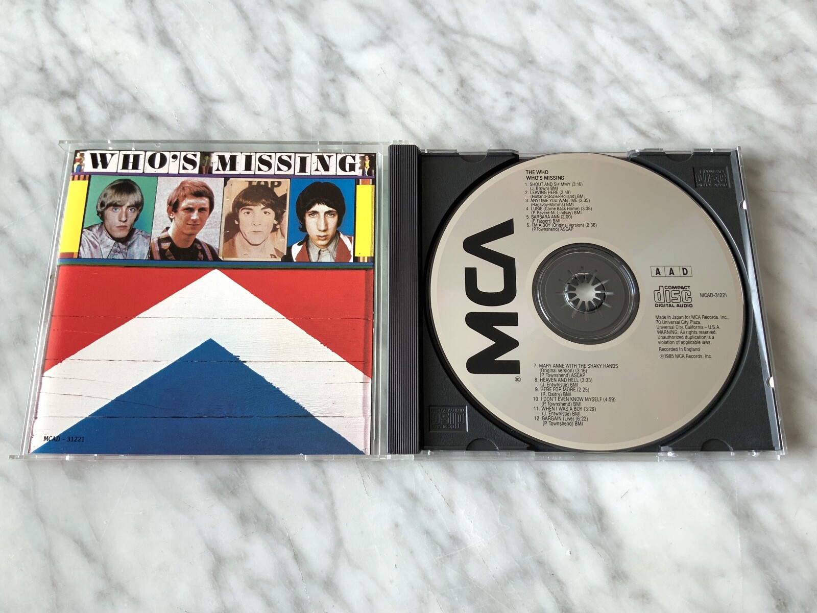The Who Who's Missing CD TARGET ERA! JAPAN MCAD31221 Pete Townshend