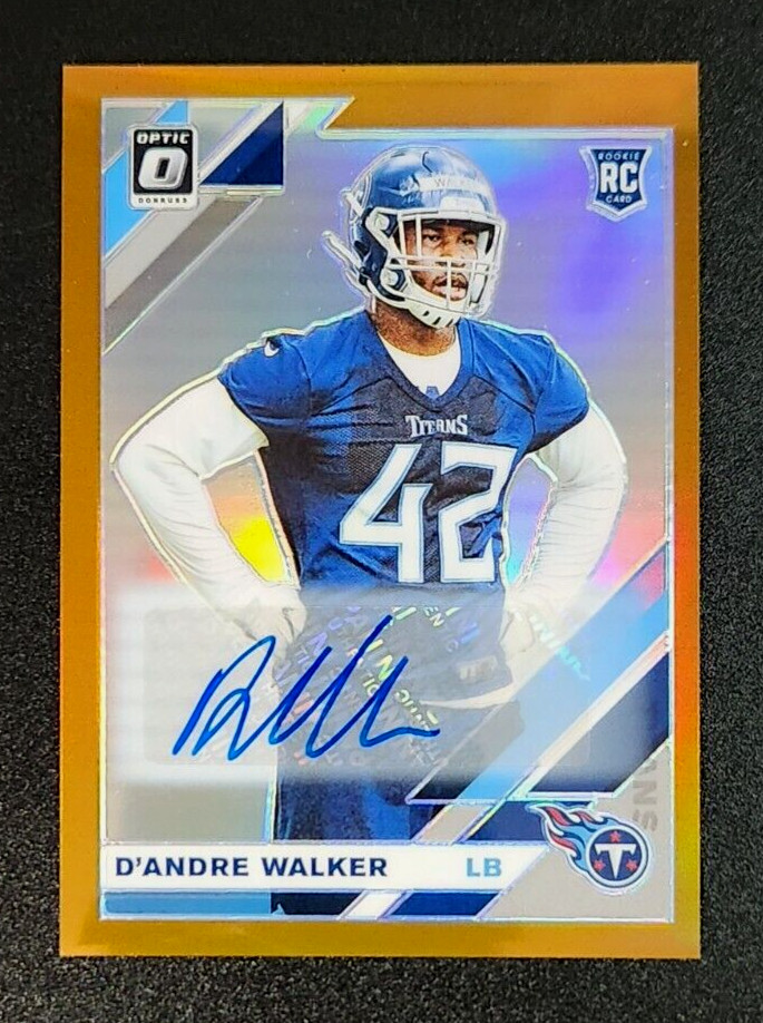 2019 Donruss Optic D'Andre Walker RC Auto Bronze Prizm Titans Rookie #141 SP