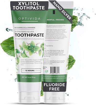 - Colloidal Silver Infused Coral Toothpaste W/Calcium, Xylitol, and Peppermin...