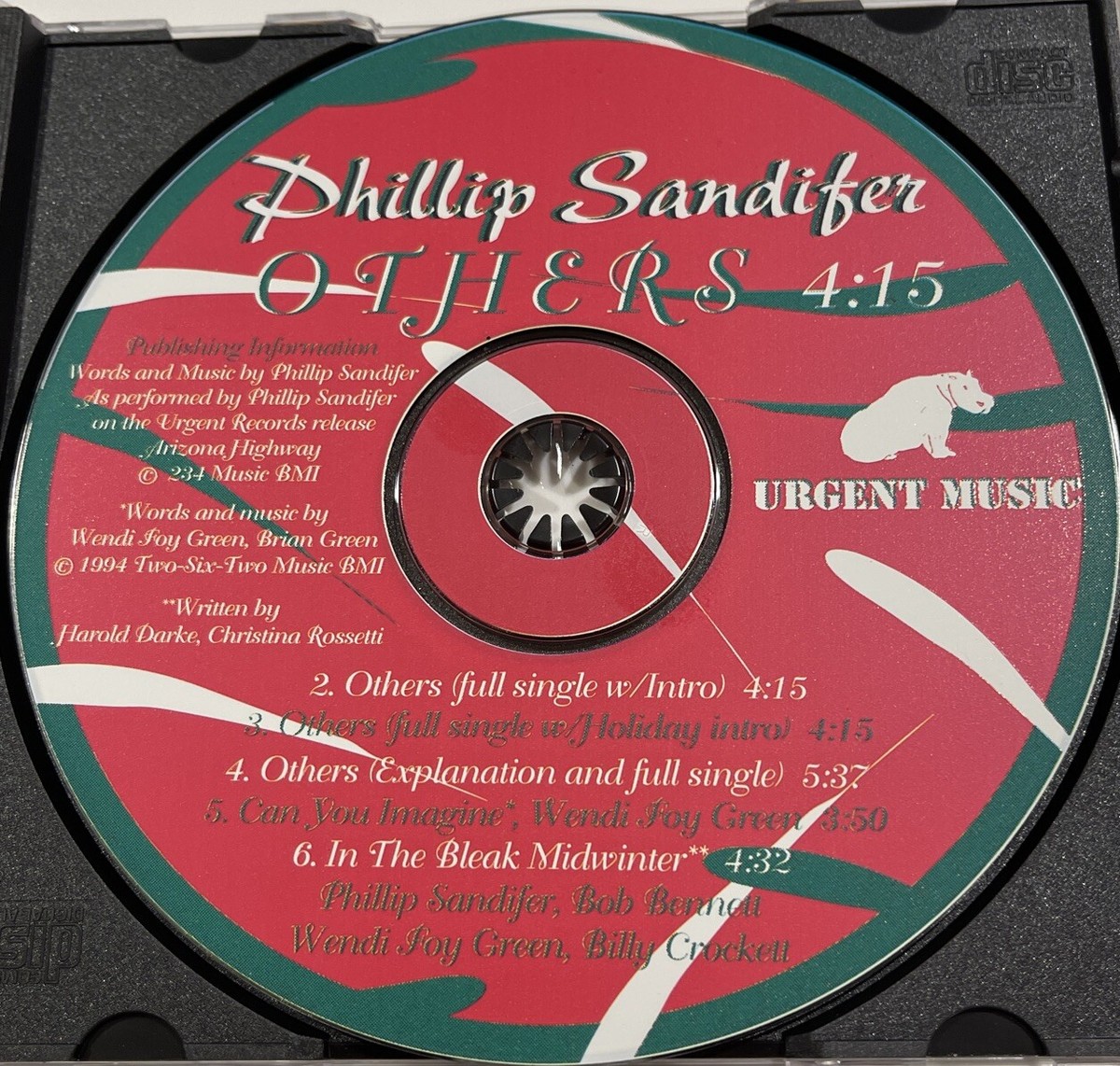 PROMO Phillip Sandifer “Others '94 Urgent RADIO Single w/EXCL